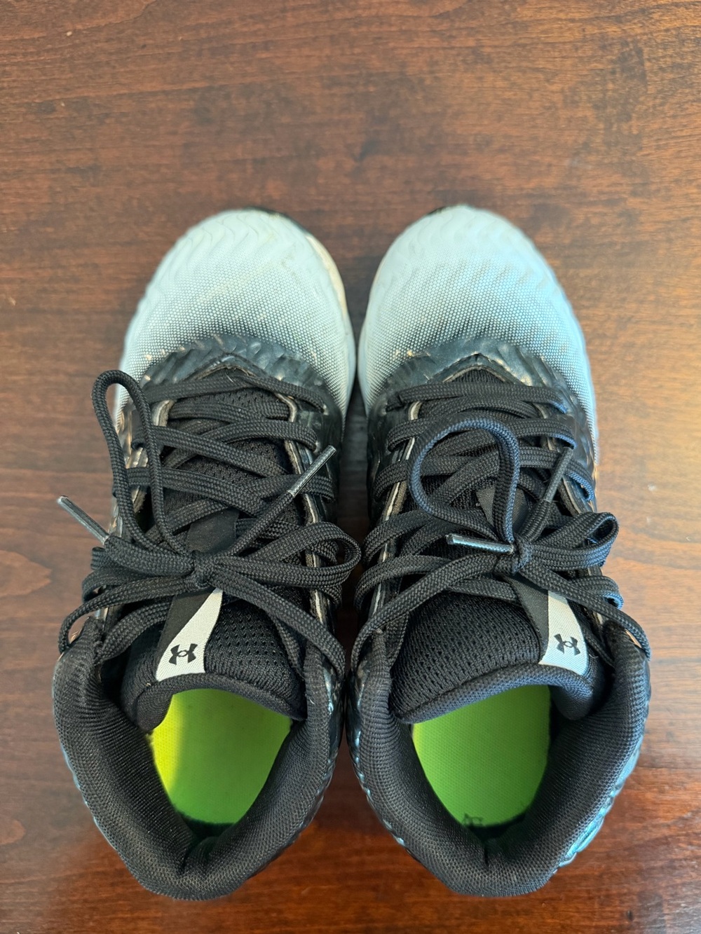 Under Armour Kids' Black and Gray Cleats Size 2